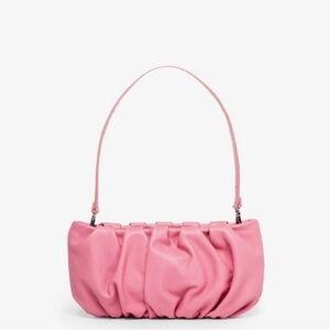STAUD Pink Bean Bag Ruched Shoulder Bag